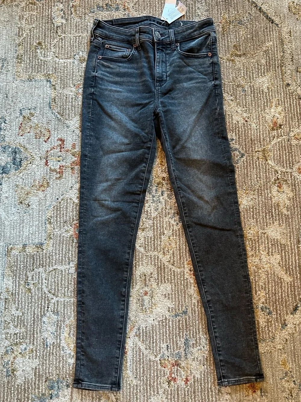 American Eagle Outfitters Black Wash High-Rise Skinny Jeans